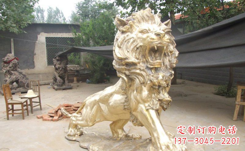 黑龙江铸铜狮子铜雕 (3)