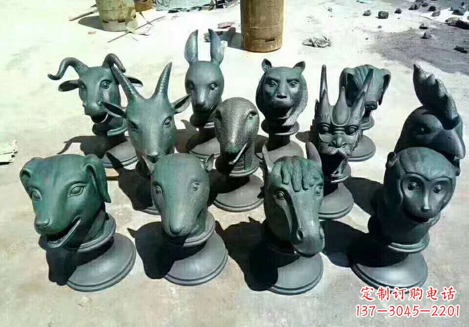 黑龙江铸铜十二生肖动物雕塑