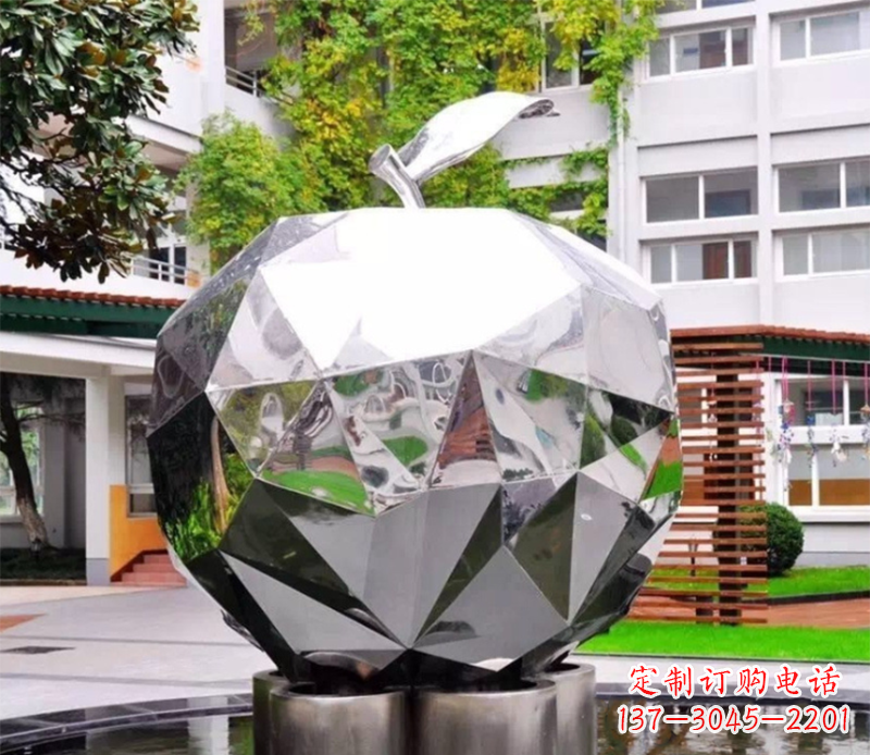 黑龙江户外不锈钢水果雕塑